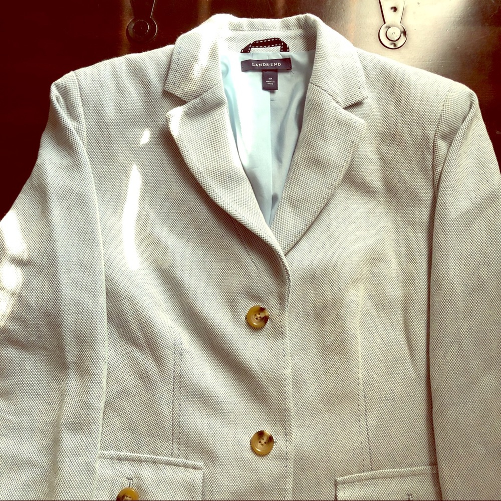 Powder Blue/ White tweed blazer